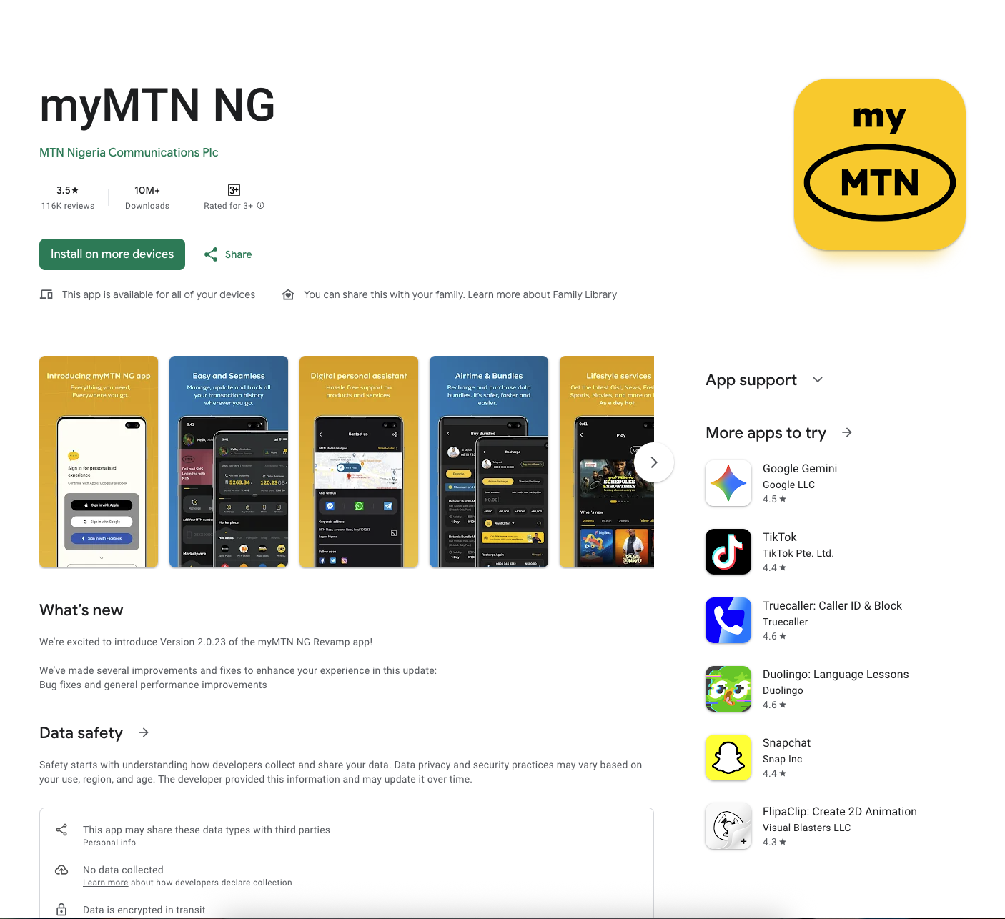 MyMTN NG Mobile App showcase