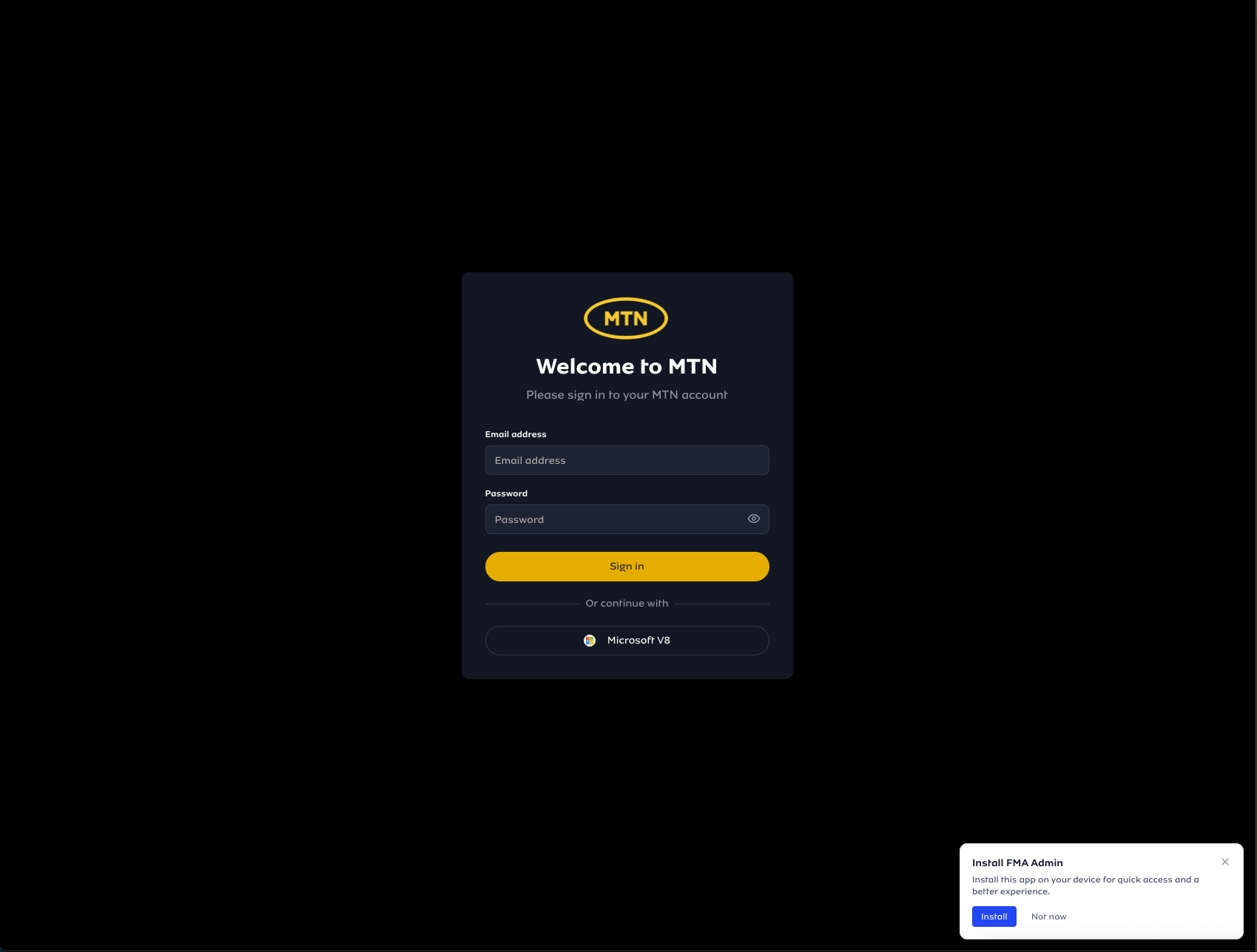 My MTN Fleet Management App showcase